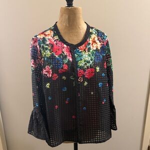 Travel Element Floral  Sheer Women's open jacket